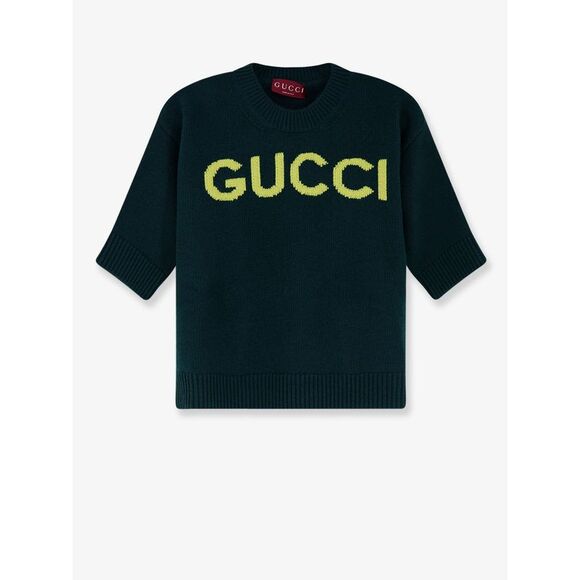 Gucci Women Wool Sweater With Frontal Logo Embroidery